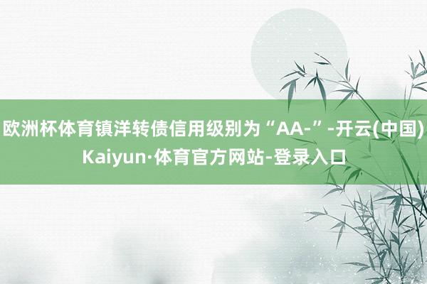 欧洲杯体育镇洋转债信用级别为“AA-”-开云(中国)Kaiyun·体育官方网站-登录入口