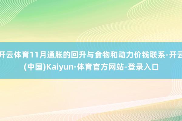 开云体育11月通胀的回升与食物和动力价钱联系-开云(中国)Kaiyun·体育官方网站-登录入口